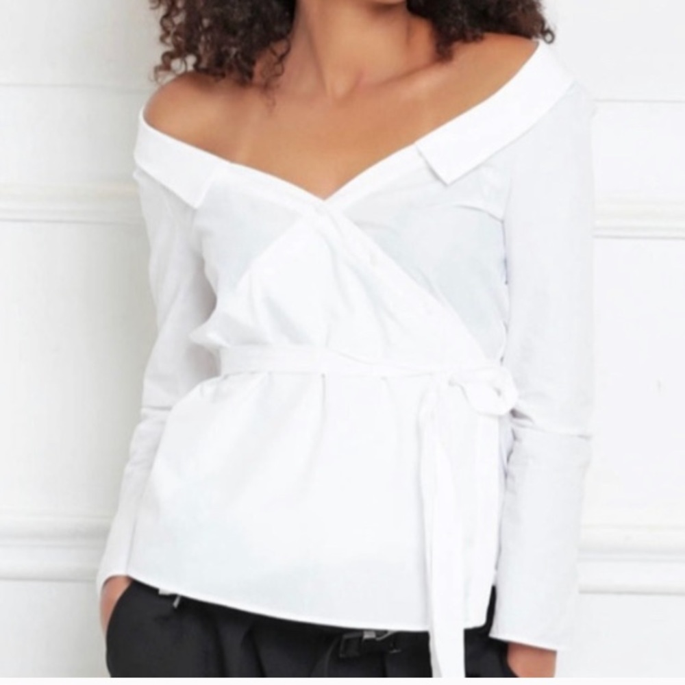 Zara Crossover Top | White | Small | NWOT